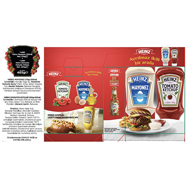 Heinz Ketçap 250 g Ve Mayonez 215 g İkili Set Heinz Ketçap 250 g Ve Mayonez 215 g İkili Set