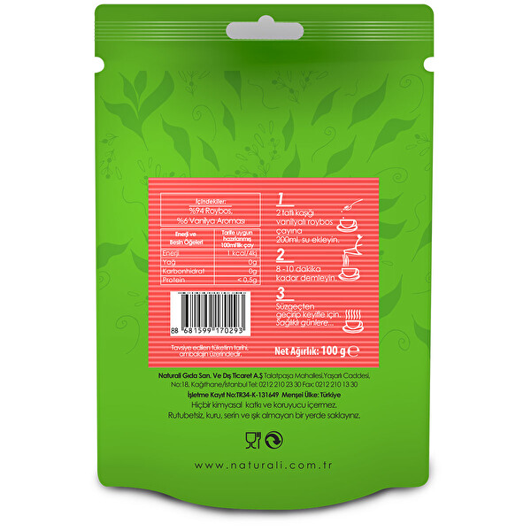 Naturali Vanilyalı Roybos Çayı 100 g Naturali Vanilyalı Roybos Çayı 100 g