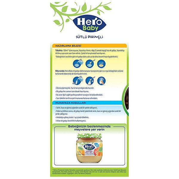 Hero Baby Sutlu Pirincli Eko 400 G 30240917 Carrefoursa