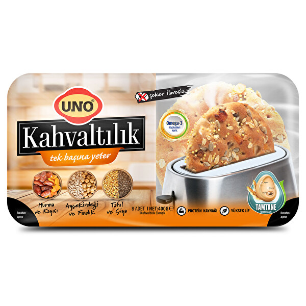 uno kahvalti ekmegi 8 li 400 g