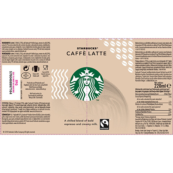 Starbucks Chilled Klasik Coffee Latte Kutu 220 ml Starbucks Chilled Klasik Coffee Latte Kutu 220 ml