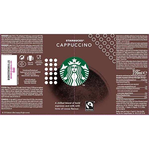 Starbucks Chilled Classics Cappucino Kutu 220 ml Starbucks Chilled Classics Cappucino Kutu 220 ml