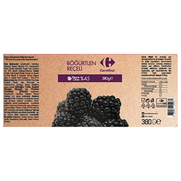 Carrefour Böğürtlen Reçeli 380 g Carrefour Böğürtlen Reçeli 380 g