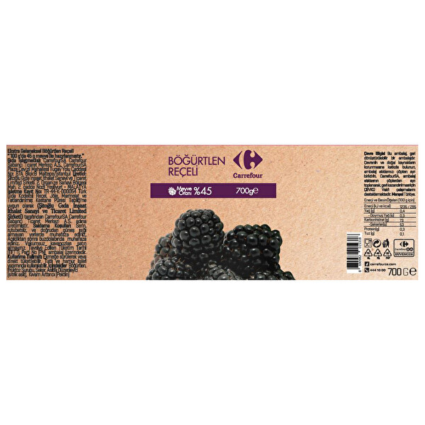 Carrefour Böğürtlen Reçeli 700 g Carrefour Böğürtlen Reçeli 700 g