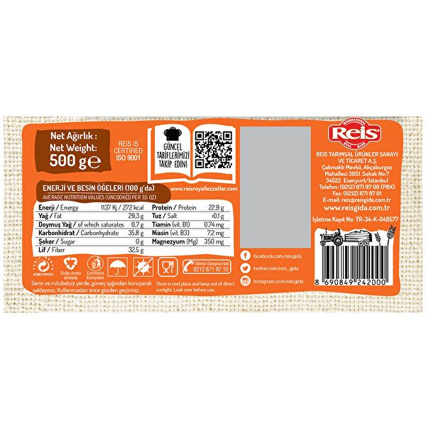Reis Royal Chia Tohumu 500 g Reis Royal Chia Tohumu 500 g
