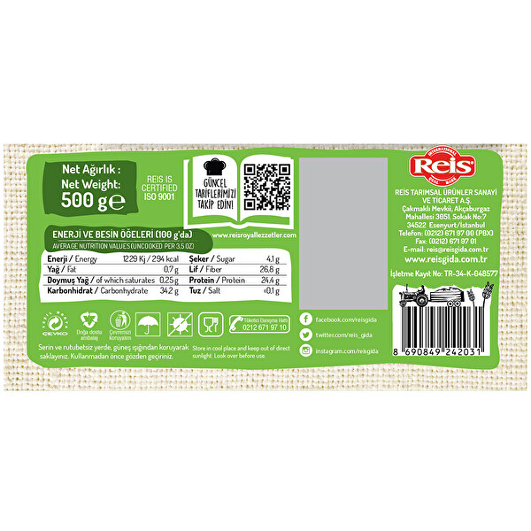 Reis Royal Maş Fasulyesi 500 g Reis Royal Maş Fasulyesi 500 g