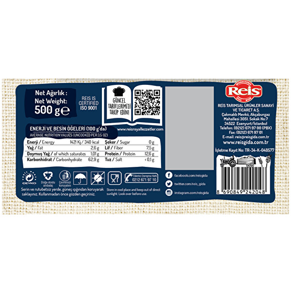 Reis Royal Kara Buğday 500 g Reis Royal Kara Buğday 500 g
