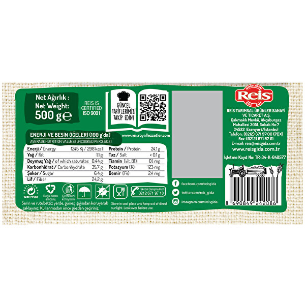 Reis Royal Börülce 500 g Reis Royal Börülce 500 g