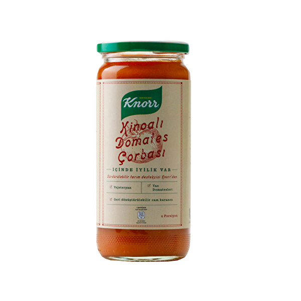 Knorr Kinoalı Domates Çorbası 480 ml Cam Knorr Kinoalı Domates Çorbası 480 ml Cam