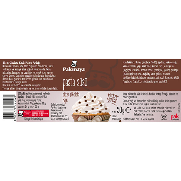 Pakmaya Pasta Süsü Bitter Boncuk 50 g 30254133 CarrefourSA