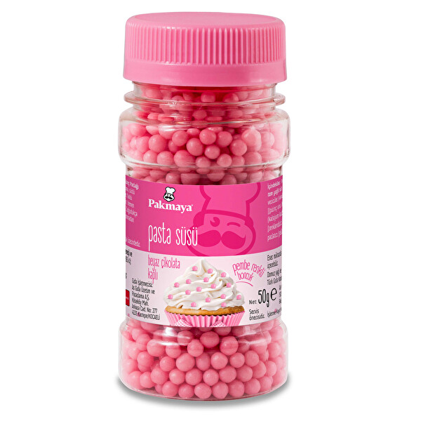 Pakmaya Pasta Süsü Pembe Boncuk 50 g 30254136 CarrefourSA