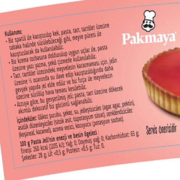 Pakmaya Pasta Jeli Frambuazlı 175 g Pakmaya Pasta Jeli Frambuazlı 175 g