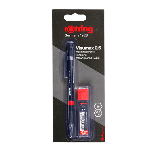 Rotring Visumax Versatil, 0.5 Uçlu Kalem + 2b Uç Hediye, Karışık Renkli Kalem