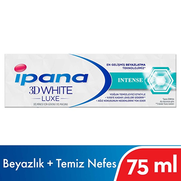 İpana 3D White Luxe İntense 75 ml Diş Macunu İpana 3D White Luxe İntense 75 ml Diş Macunu