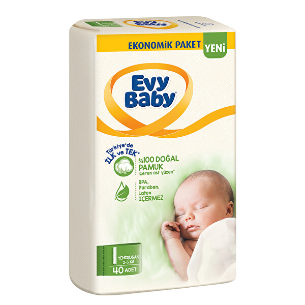 Evy Baby Bebek Bezi Yeni Doğan Ekonomik 40 Adet