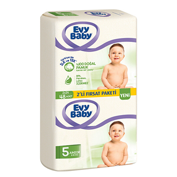 Evy Baby Bebek Bezi Junior 2'li Paket 48 Adet