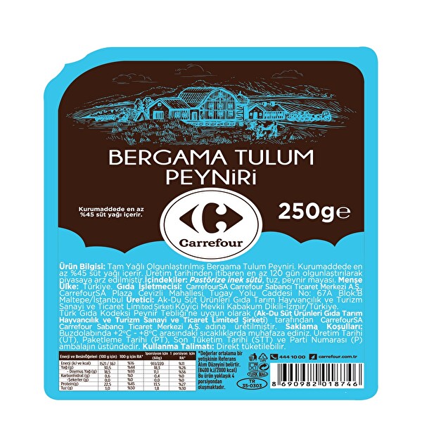 Carrefour Bergama Tulum Peyniri 250 g Carrefour Bergama Tulum Peyniri 250 g