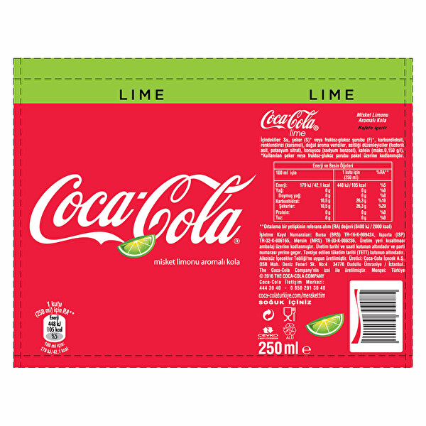 Coca Cola Lime 250 ml Kutu
