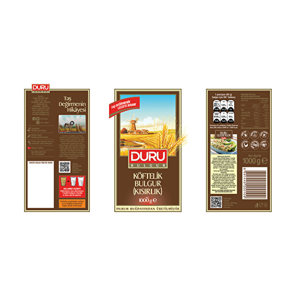 Duru Köftelik Bulgur 1 kg Duru Köftelik Bulgur 1 kg