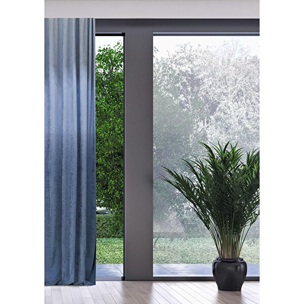 Süet Lacivert Fon Perde 140x270 cm