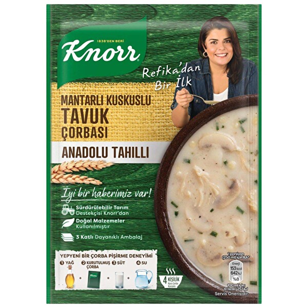 Knorr Refika’dan Mantarlı Kuskuslu Tavuk Çorbası 75 g Knorr Refika’dan Mantarlı Kuskuslu Tavuk Çorbası 75 g