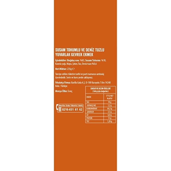 Wasa Susamlı ve Deniz Tuzlu Atıştırmalık Gevrek 235 g Wasa Susamlı ve Deniz Tuzlu Atıştırmalık Gevrek 235 g
