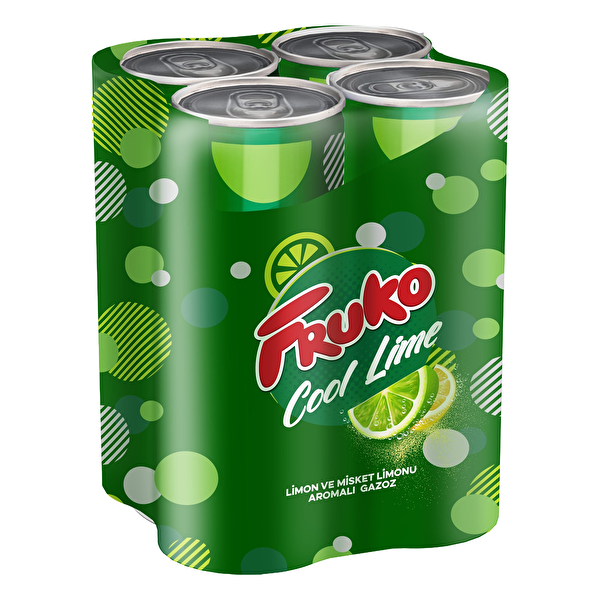 Fruko Cool Lime Misket Limonu Aromalı Gazoz 4x250 ml