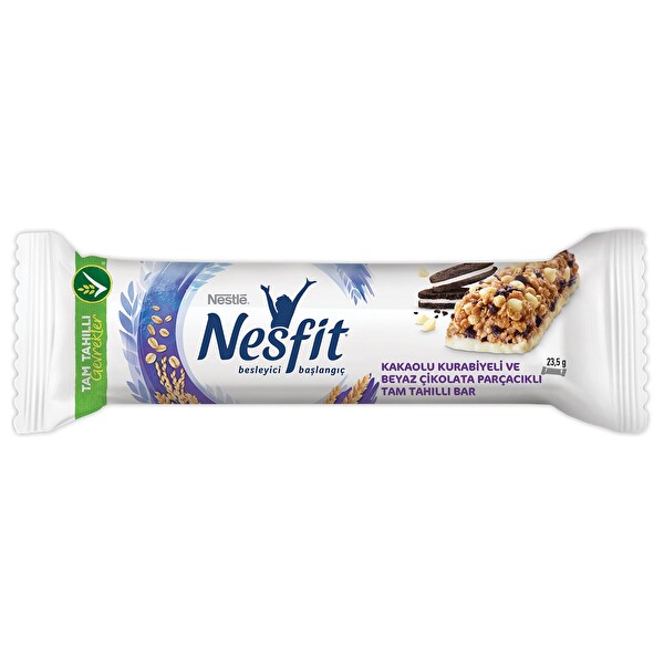 Nestle Nesfit Kakaolu Kurabiyeli Tam Tahıllı Bar 23.5 g Nestle Nesfit Kakaolu Kurabiyeli Tam Tahıllı Bar 23.5 g