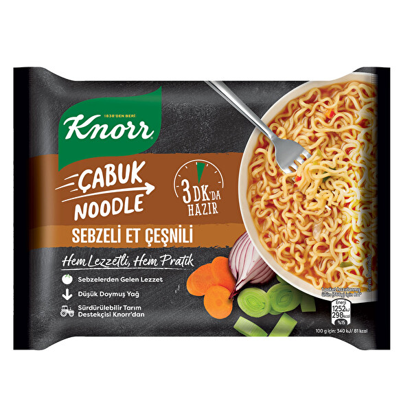Knorr Sebzeli Et Çeşnili Çabuk Noodle 66 G