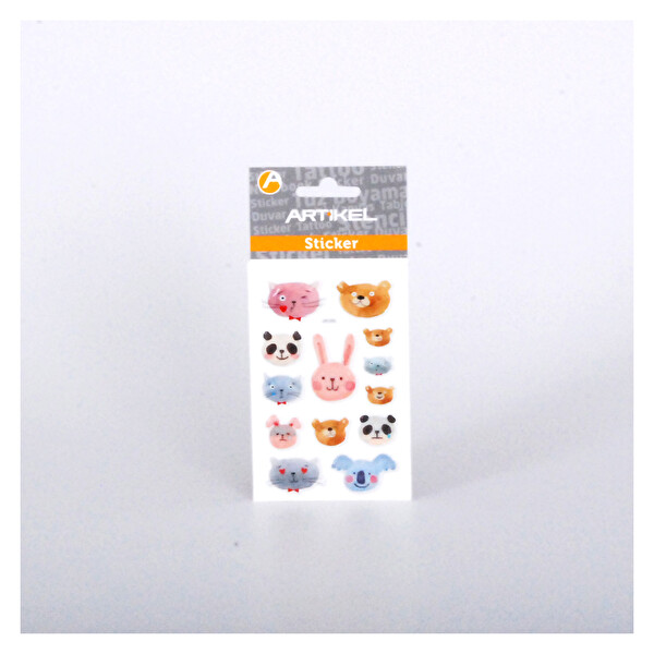 Artikel Sevimli Hayvanlar Puffy Sticker