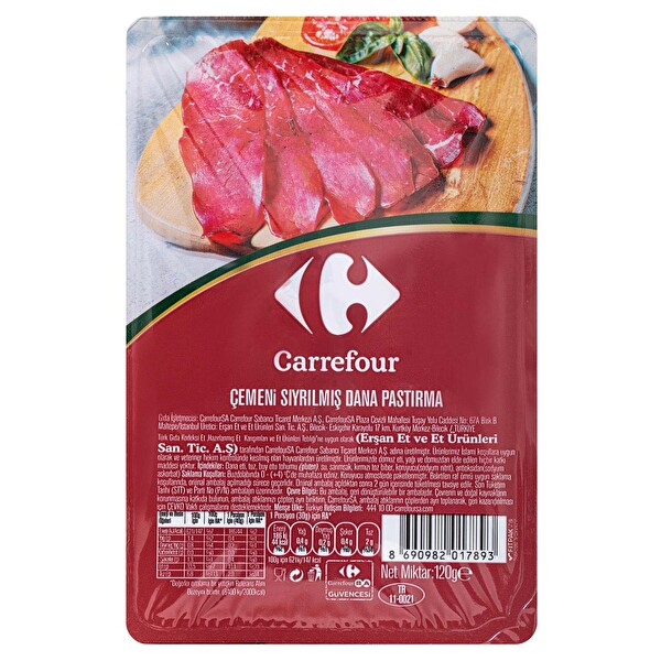 Carrefour Çemensiz Dana Pastırma 120 g