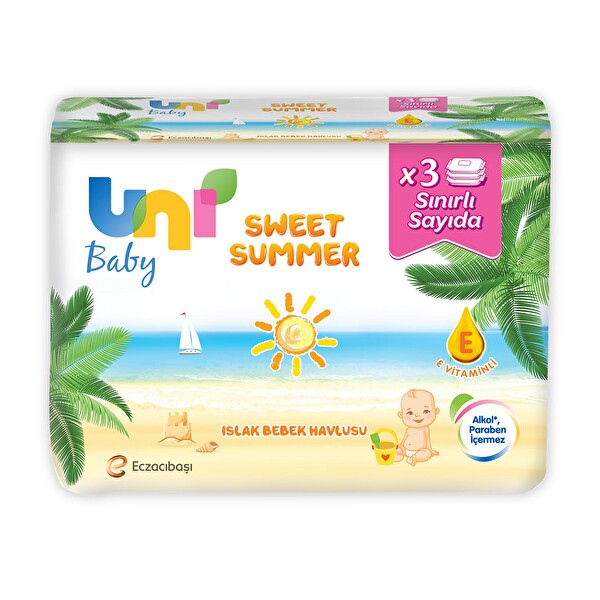 Uni Baby Sweet Summer Islak Mendil 3 x 52 Adet Uni Baby Sweet Summer Islak Mendil 3 x 52 Adet