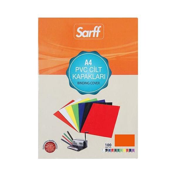 Sarff PVC 160 mic. A4 Şeffaf Cilt Kapağı 100'lü Paket