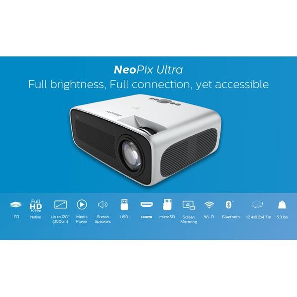 Philips NeoPix Ultra 4200 lümen Netflix&Youtube Aptoid Full HD  LED Projeksiyon Cihazı