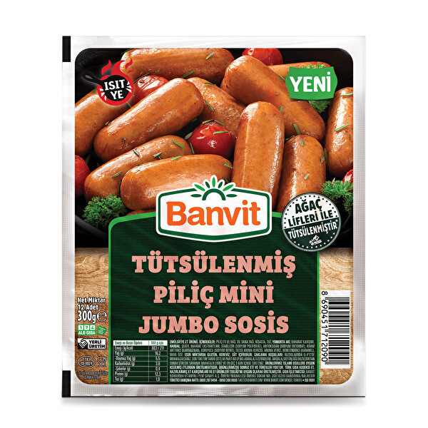 Banvit Tütsülenmiş Piliç Mini Jumbo Sosis 300 Gr