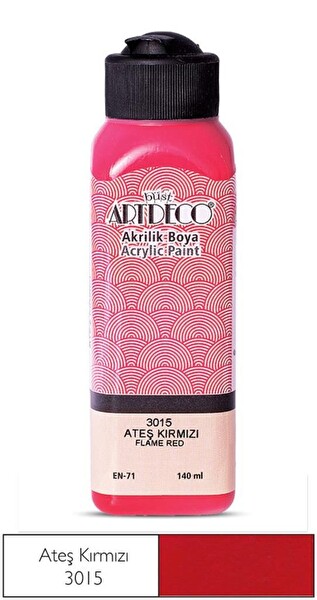 Artdeco Akrilik Boya 140 Ateş Kırmızı