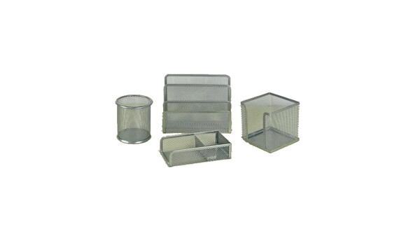 LİNEA METAL FİLE MASA SETİ 4LÜ GÜMÜŞ