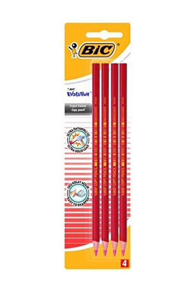 BİC KIRMIZI KOPYA KALEM EVOLUTİON 4LÜ