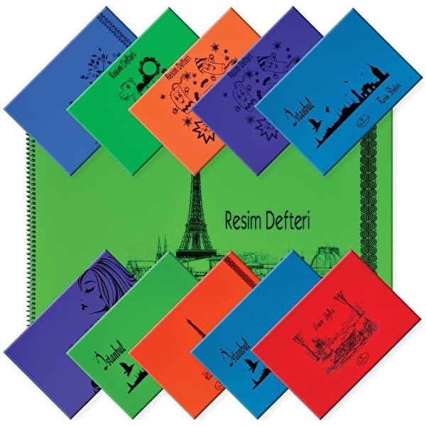 Daphne 25x35 Spiral Plastik Kapaklı 25 Sayfa Resim Defteri