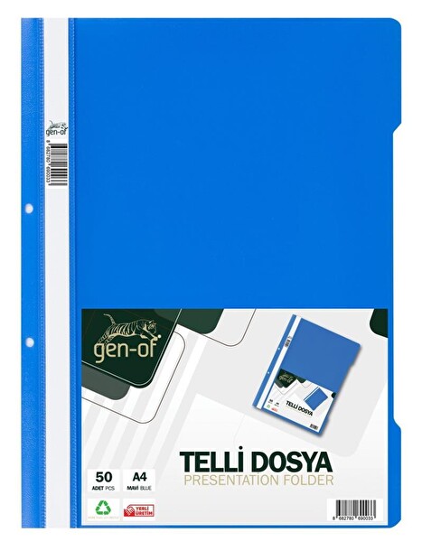 GEN-OF MAVİ TELLİ DOSYA 50 Lİ 10 PAKET