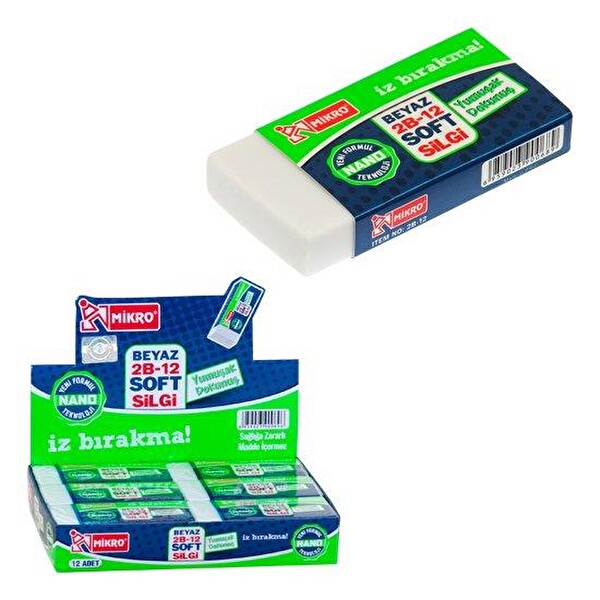 MİKRO 2B-12 SOFT BÜYÜK BEYAZ SİLGİ