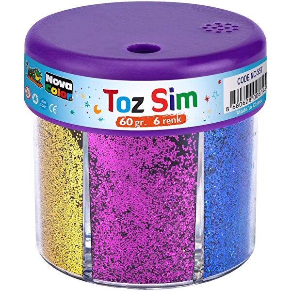 Nova Color Toz Sim 6 Renk 60gr(Nc-557)