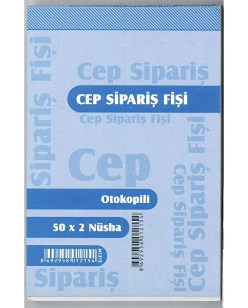 CEP SİPARİŞ FİŞİ OTOKOPİLİ 50X2 NÜSHA