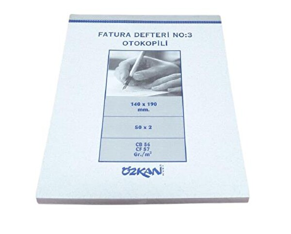 ÖZKAN OTO FATURA DEFTERİ NO3 50X2 12Lİ