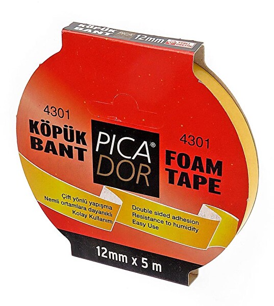 Picador 12mmx5m Çift Taraf Köpük Bant