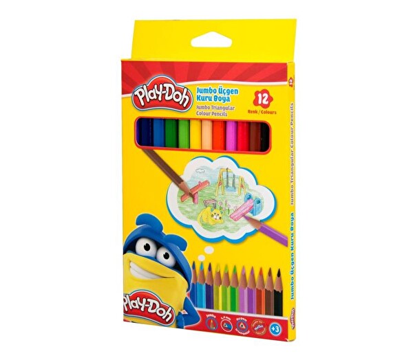 PLAY DOH JUMBO KURU BOYA 12RENK(KU008)