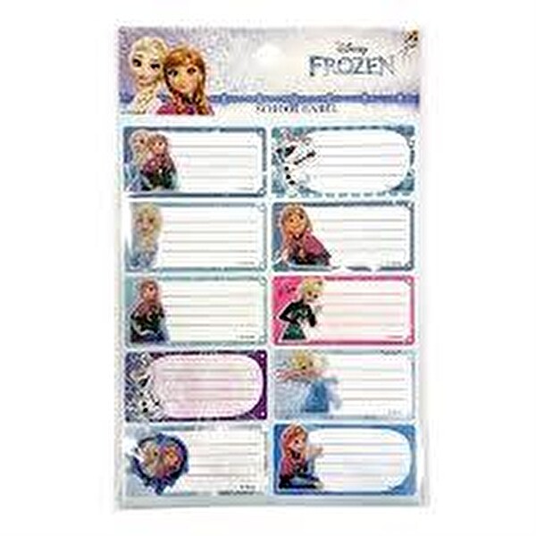 FROZEN KABARTMALI OKUL ETİKETİ