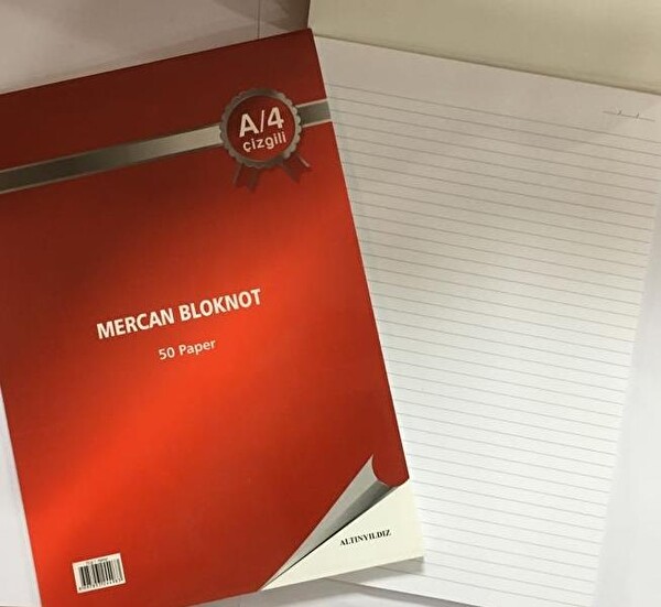 MERCAN BLOKNOT A4 ÇZGL DEFTER 80 Y