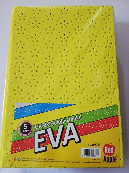 RED APPLE ÇİÇEK ŞEKİL DELİKLİ EVA 10LU