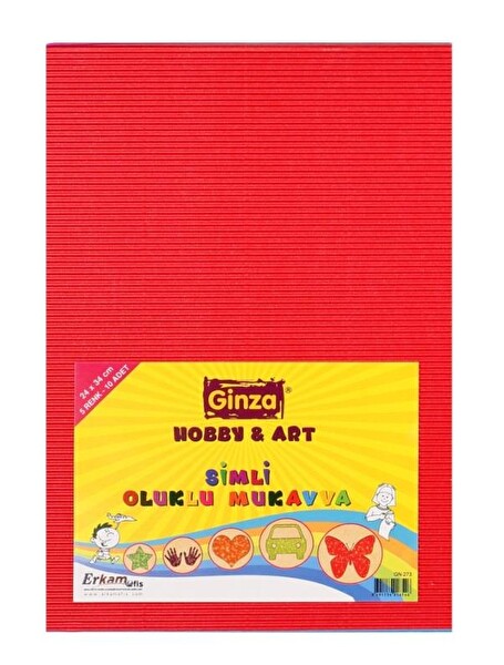 Gipta Ginza 24x34 Simli Oluklu Mukavva 10'lu